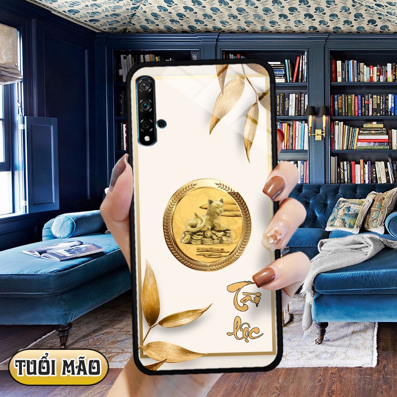 Ốp lưng kính 3D 12 con giáp Huawei NOVA 5T