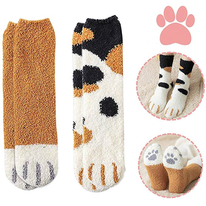 Tất giữ ấm dày dặn hình bàn chân mèo dễ thương