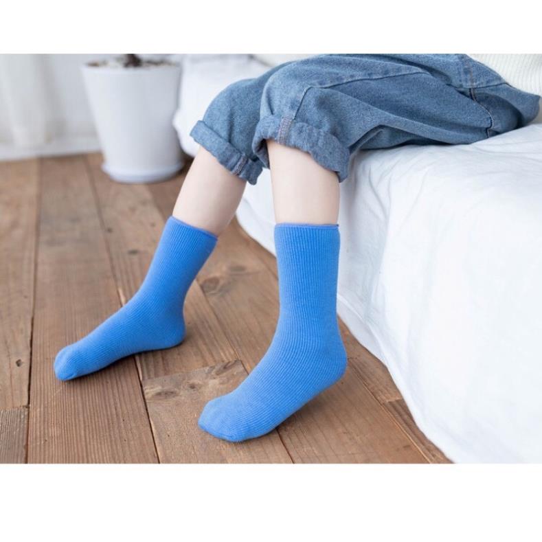 ❤️ 1 Đôi Tất Lót Lông Tăm Màu Trơn Cao Cổ Trẻ Em Siêu Ấm ( từ 2-6 tuổi cho bé trai và gái) ❤️