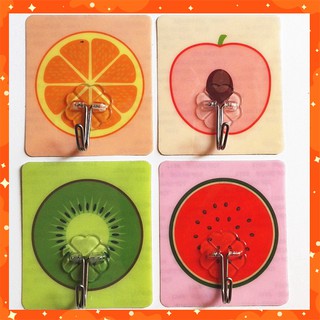 Set 10 móc dán tường siêu dính chịu lực in hình 3d cute treo 10kg
