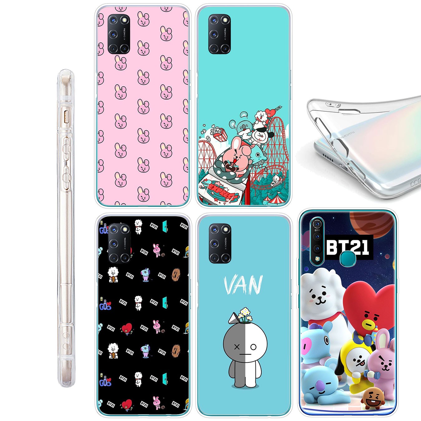 Ốp lưng silicon họa tiết BT21 dễ thương cho Samsung Galaxy A11 A51 A01 A10 A20 A30 A50 A20S A30S A01 A10S