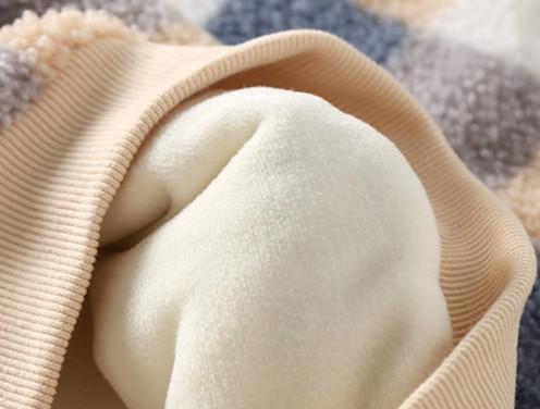 Áo sweater lông cừu dày ba lớp ấm áp cho bé trai và bé gái