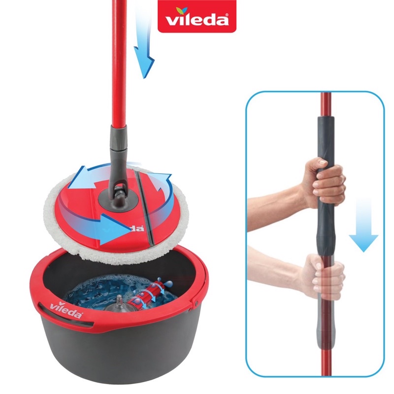 BỘ LAU NHÀ THÔNG MINH VILEDA SPIN &amp; CLEAN Hàng Đức chính hãng