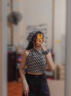 Set Áo yếm - Khăn turban - Chun cột tóc Dios