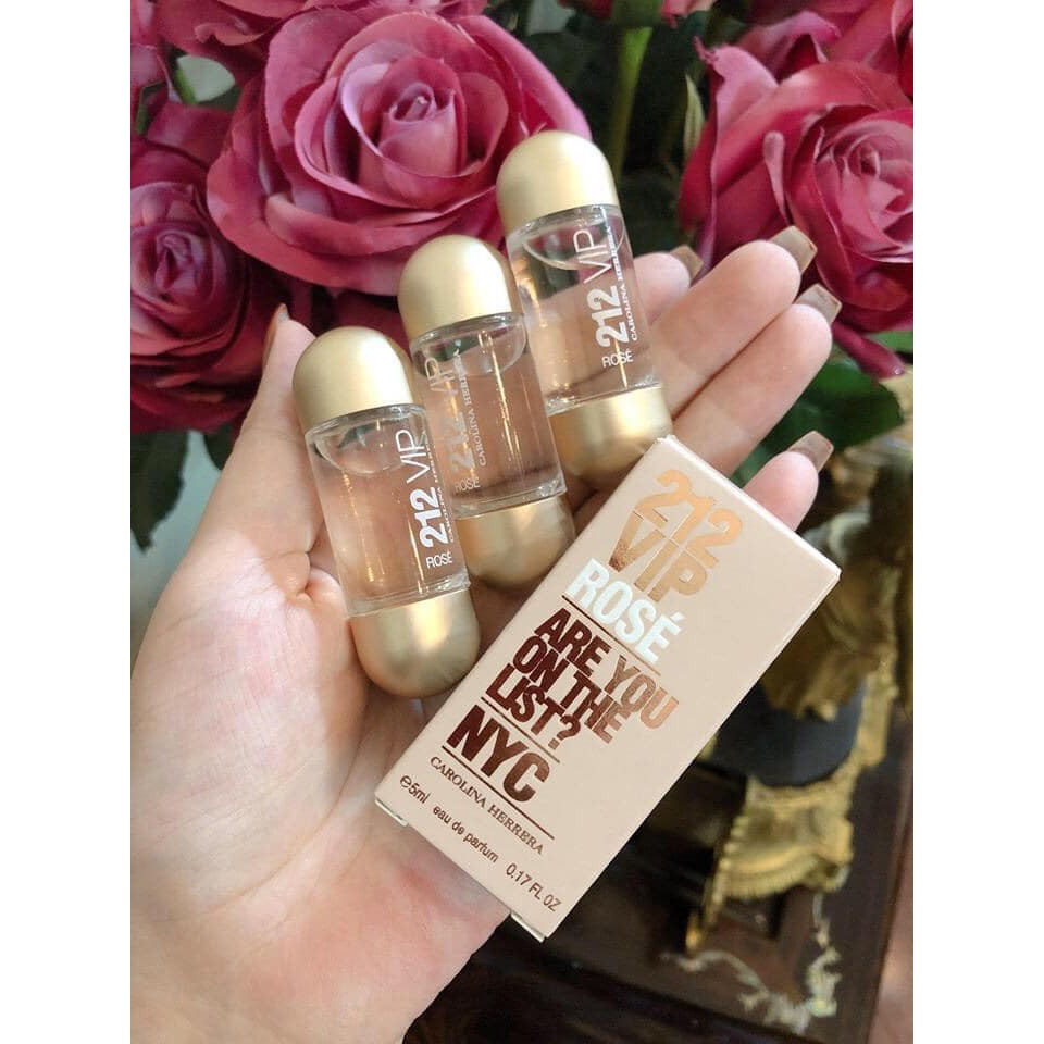 Nước hoa mini chính hãng nữ 212 Vip Rose