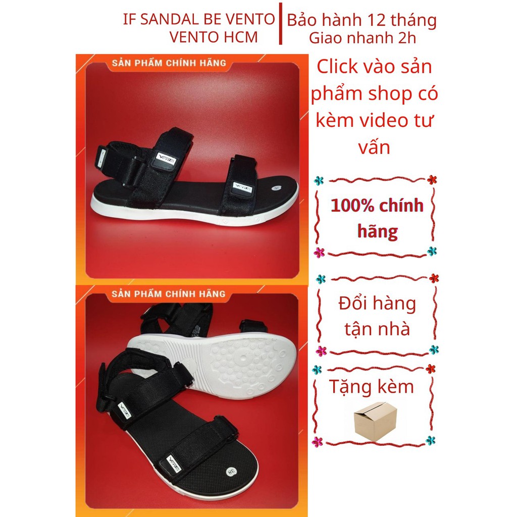 Giày Sandal Nam Vento Việt Nam Xuất Khẩu Nhật Có Thể Tháo Quai Làm Dép NV5616 ĐEN ĐẾ TRẮNG