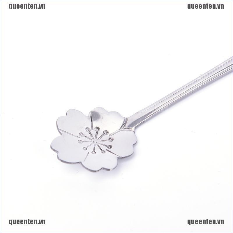 Muỗng Cà Phê Bằng Thép Không Gỉ Hình Hoa Anh Đào