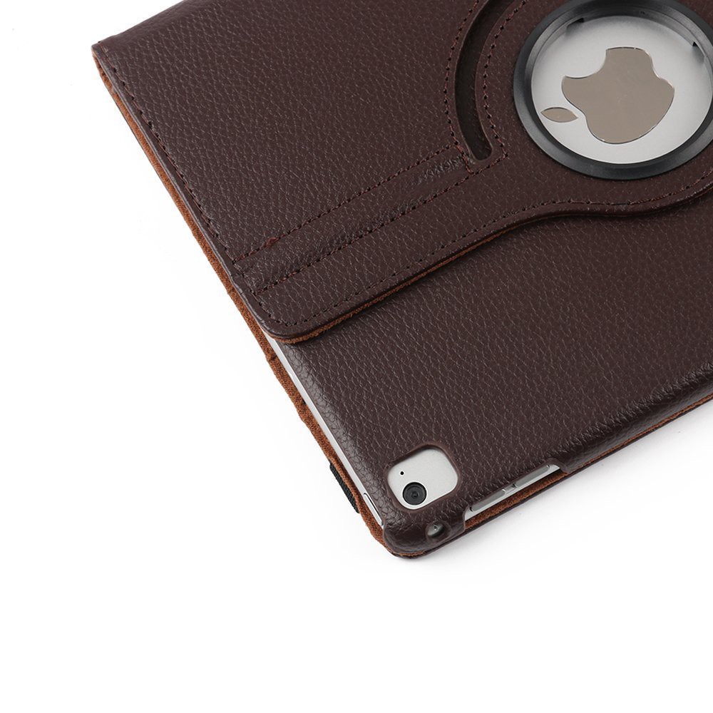 Bao da iPad New 2017 9.7 inch xoay 360 độ hàng nhập khẩu - màu nâu | BigBuy360 - bigbuy360.vn