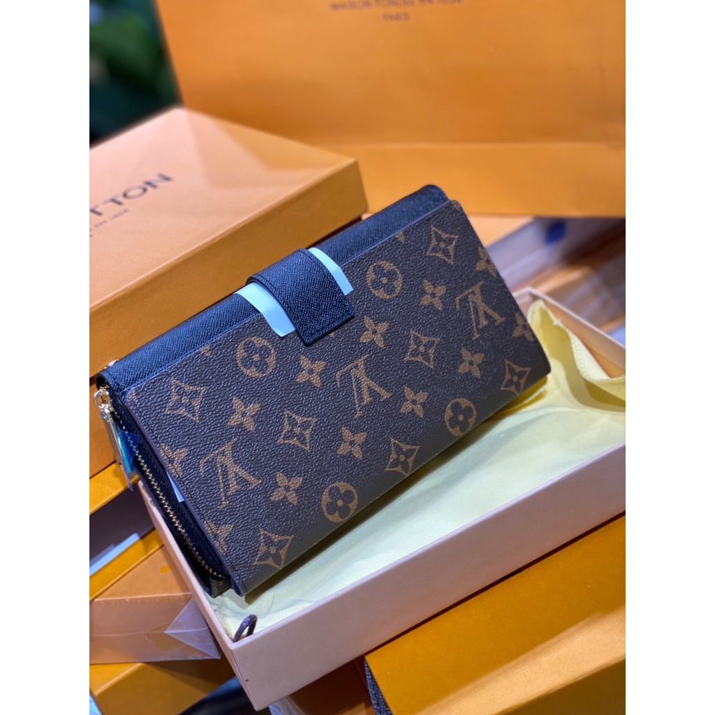 CLUTCH VÍ CẦM TAY LV KHOÁ KÉO MIỆNG KÈM DÂY ĐEO TAY FULLBOX HÀNG SẴN SHIP GRAB VINKYSHOPTK