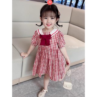 Váy bé gái dễ thương chất đũi siêu mát, Váy trẻ em gái Sóc's House 8-20kg