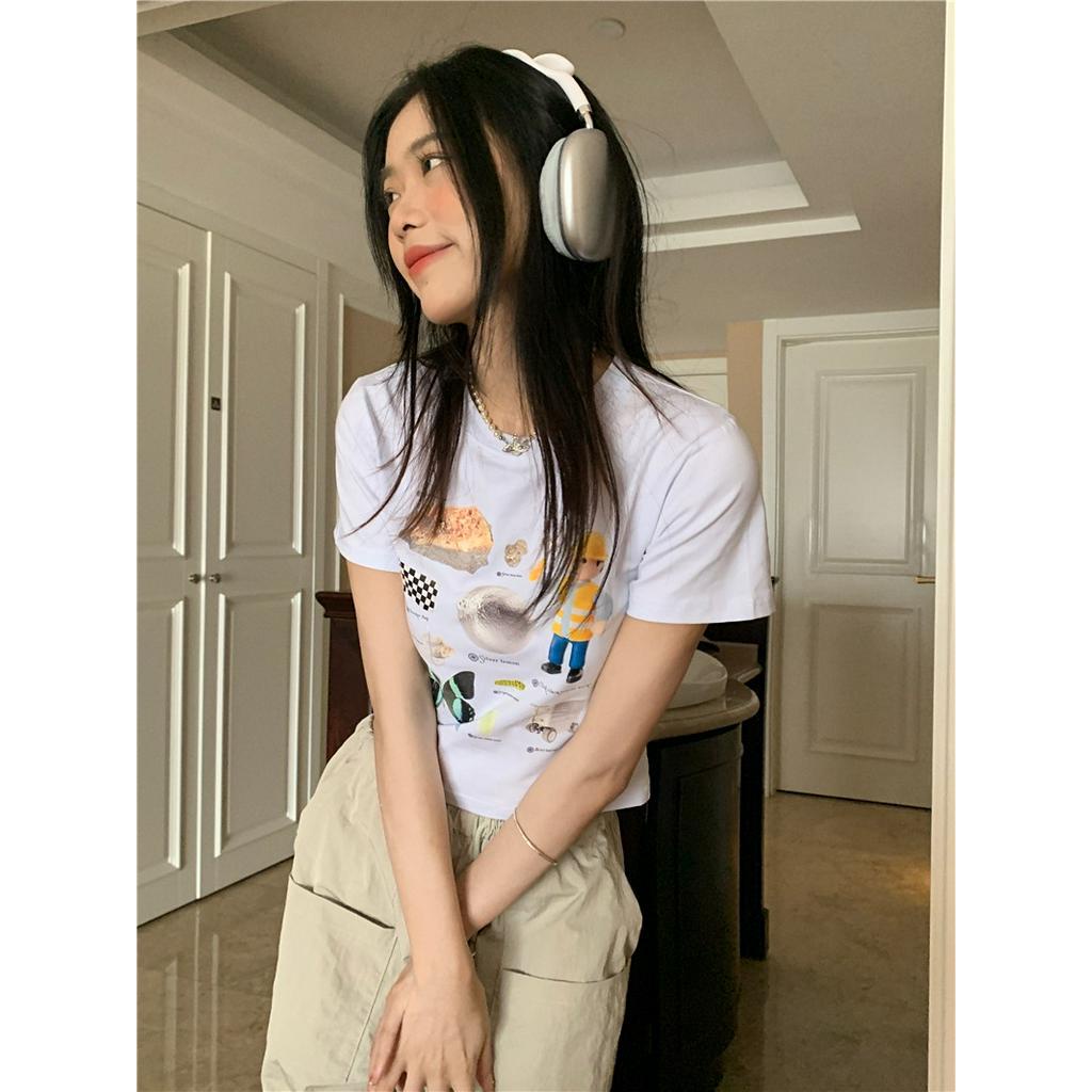 Áo Thun Cộc Tay Dáng Rộng In Chữ 63829