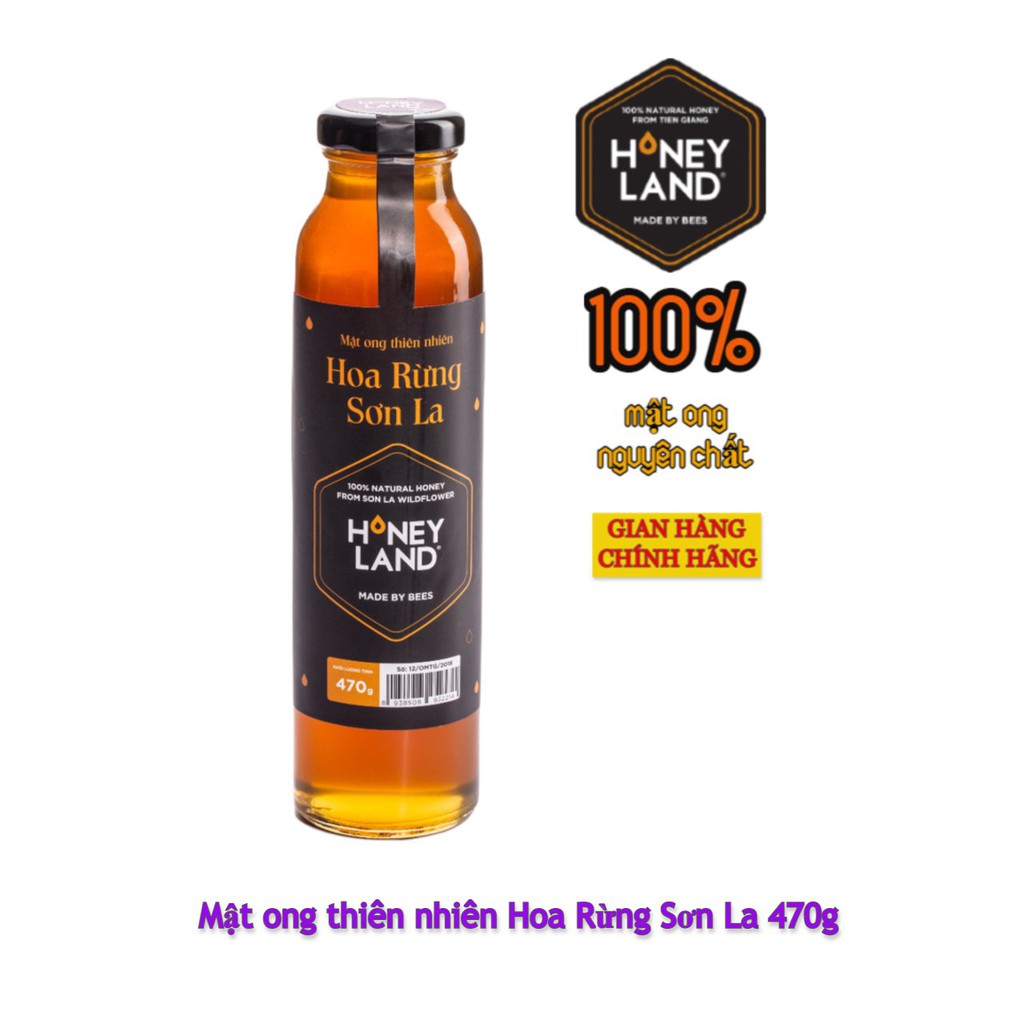 Mật ong thiên nhiên nguyên chất Hoa Rừng Sơn La HONEYLAND 470g