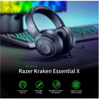 Tai nghe chơi game Razer Kraken Essential X 7.1 âm thanh vòm có thể bẻ cong 40mm