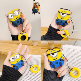 ☘️Tặng kèm móc treo☘️ Case bao airpod 1 2 Pro 3 Minion 1 mắt đựng tai nghe không dây Airpods i11 i12 i18 i100 ...