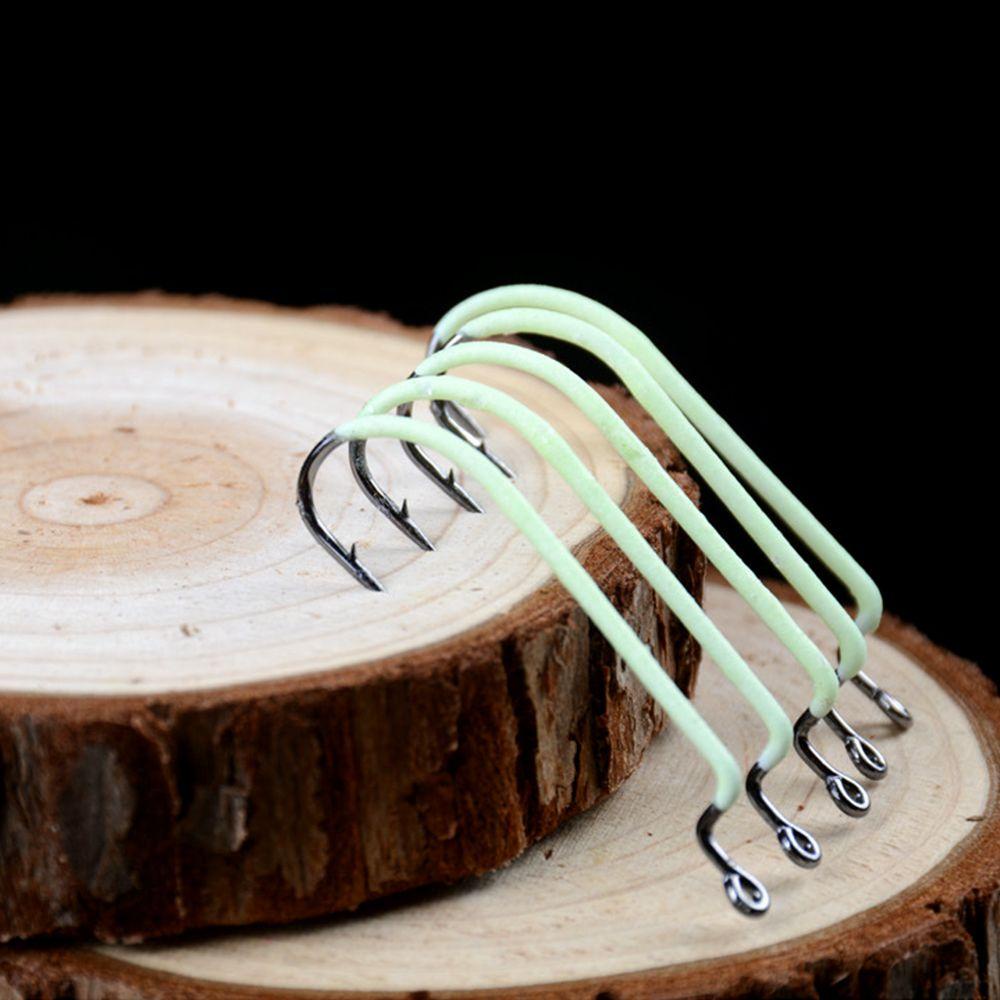 Myrongvn 10 Cái FishHook 1#-3# Móc Câu Cá Phát Sáng Bằng Thép Carbon Cao Cấp