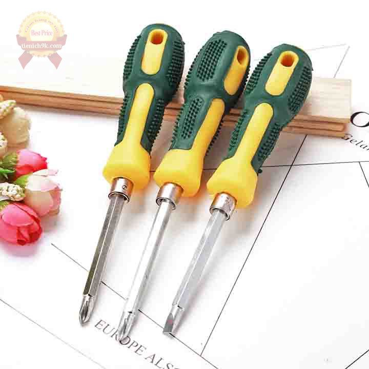 Tô vít đa năng 2 đầu dẹt 4 cạnh loại to 18cm tuốc nơ vít