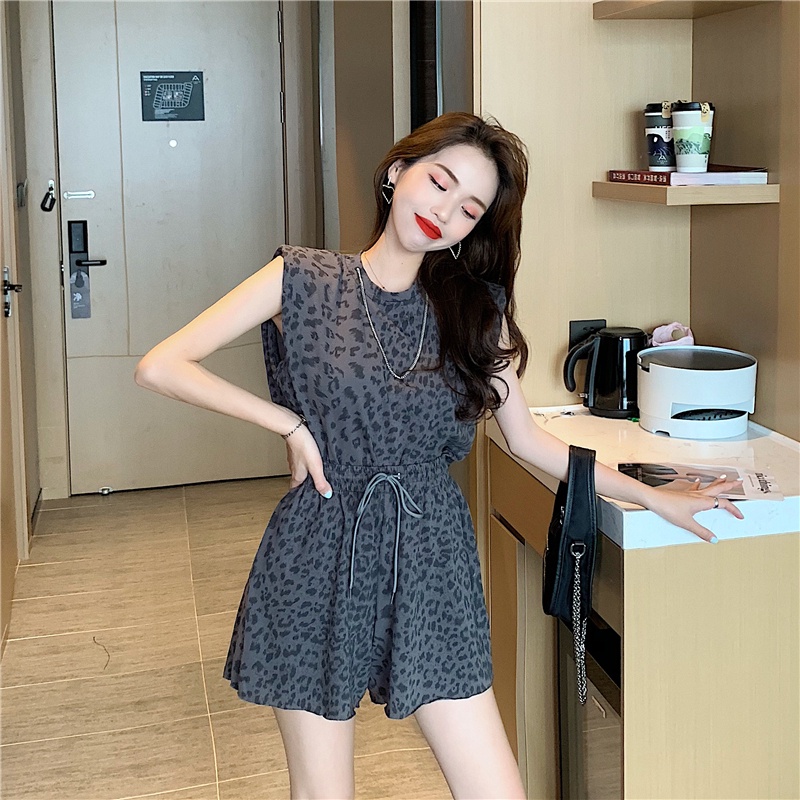 Đầm PERTY in họa tiết da báo phong cách Hong Kong thời trang cá tính dành cho nữ