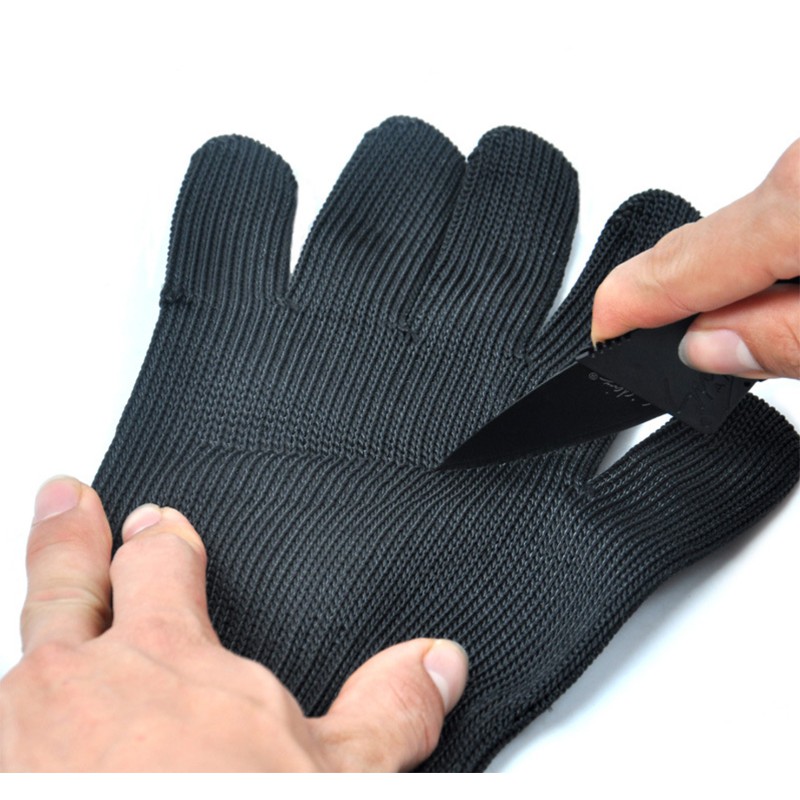 Đôi găng tay chống cắt, chống mài mòn - dệt thép không gỉ 17x23cm