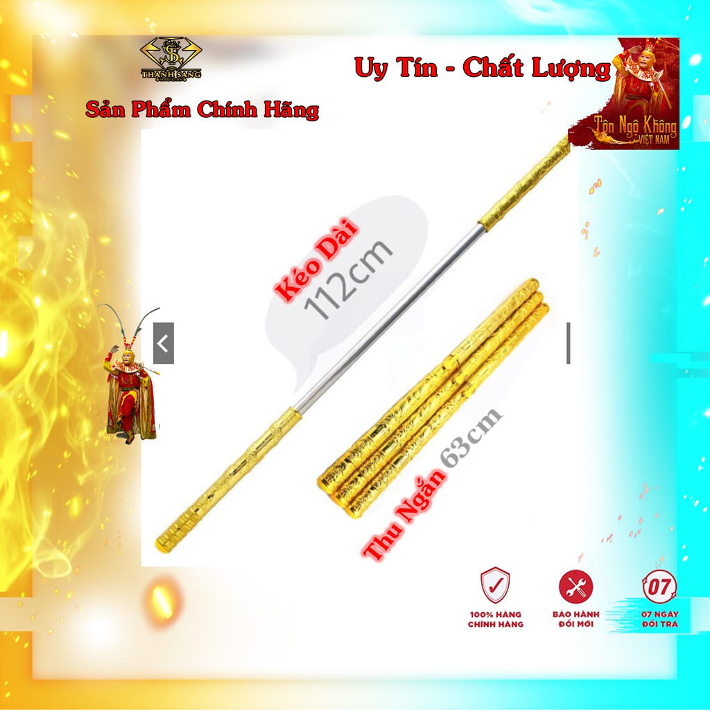 Bộ Đồ Chơi Tôn Ngộ Không Trẻ Em Gậy Như Ý Cao Cấp + Vòng Kim Cô