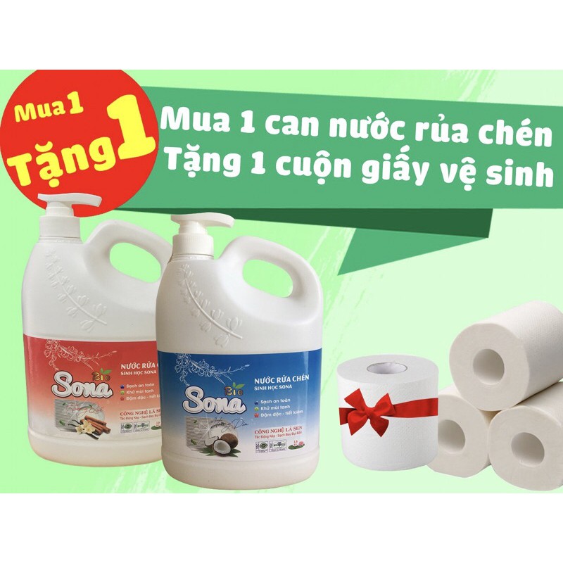 [Mã HC1505 giảm 8% đơn 250K] (Mua 1 tặng 1) Nước rửa chén SONA 1,6kg