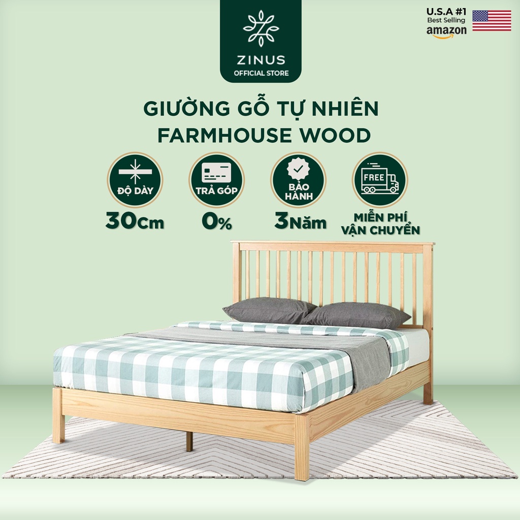 Giường Ngủ Zinus Gỗ Tự Nhiên Cao Cấp Và Sang Trọng