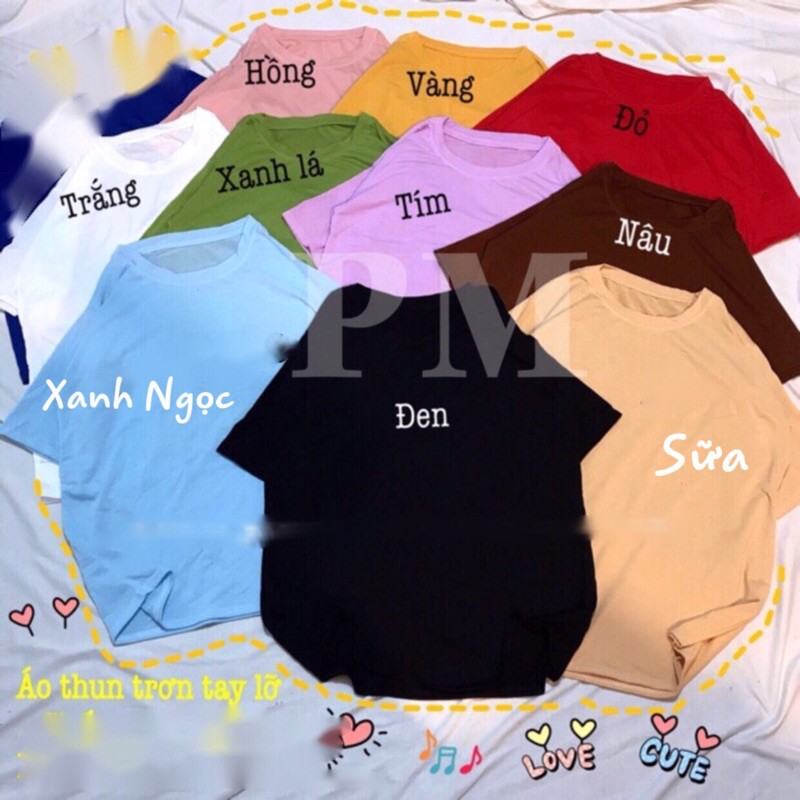 ÁO THỤNG TRƠN HÈ ĐA MÀU