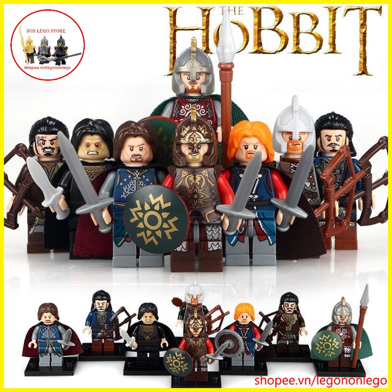 Minifigure lính trung cổ Lego Lord of the Rings quân đội Rohan kèm phụ kiện LOTR PG8031 PG501-508