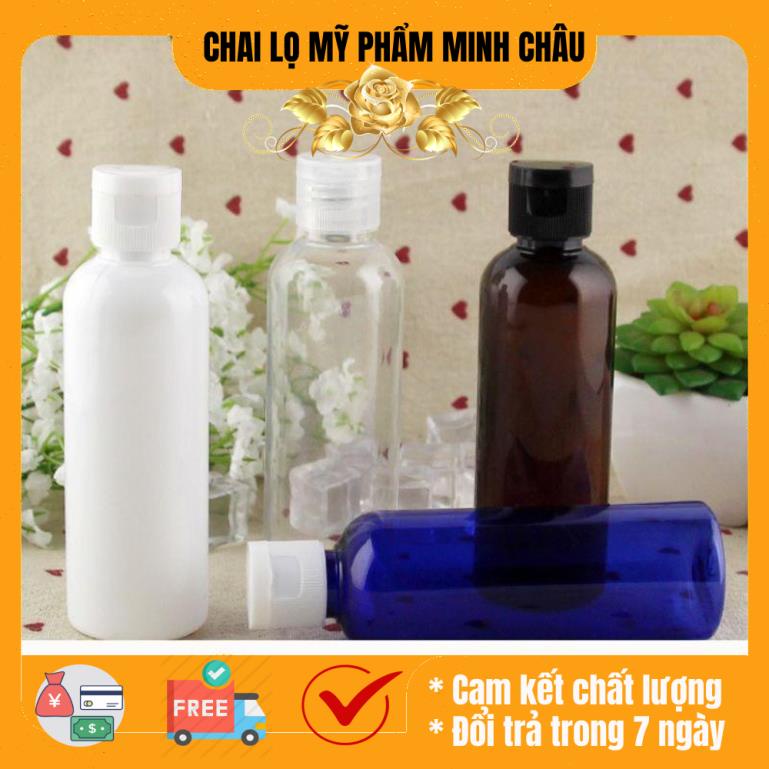 Chai lọ nhựa pet nắp bật [100ml/50ml/30ml/20ml/10ml] chiết mỹ phẩm, dầu gội, sữa tắm