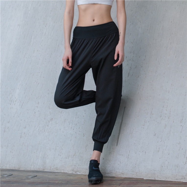 Quần Tập Gym quần jogger nữ dài ống rộng thể thao quần bo ống nữ mùa hè tập gym yoga erobic F18-59CK TK2T101