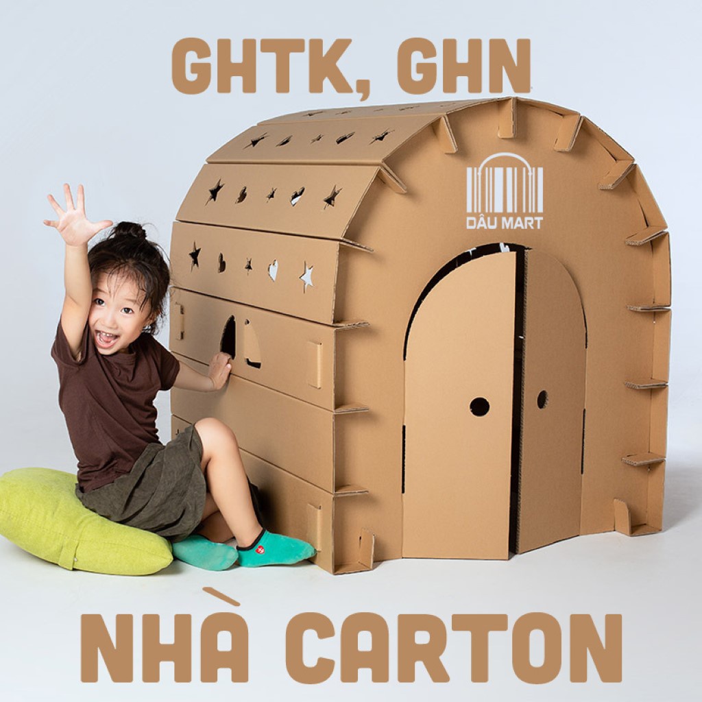 Ngôi Nhà giấy carton lắp ráp cho bé - Nhà lắp ghép thông minh bằng giấy bìa, Sáng Tạo và An Toàn