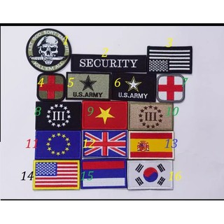 Miếng patch dán logo vải thêu.