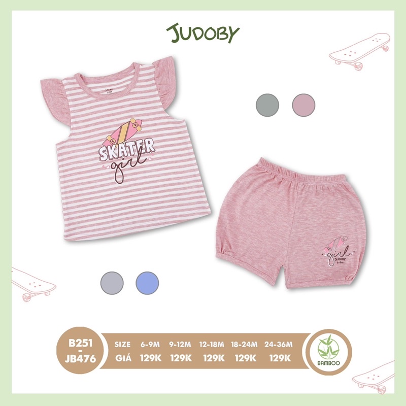 Bộ ba lỗ, sát nách, cộc tay Judoby - Dokma bé trai siêu mềm JB476