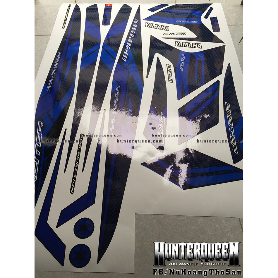 Tem Exciter 150. Tem rời RC 2016, xe đen dán tem xanh GP. Xe màu khác vui lòng inbox