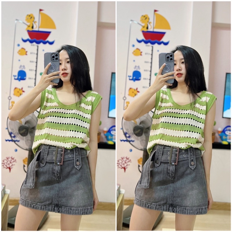 Áo Montogi kẻ sọc