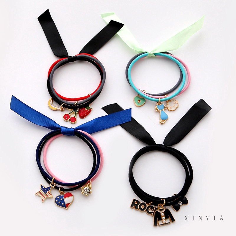 Dây buộc tóc 3 lớp co giãn sành điệu dành cho nữ