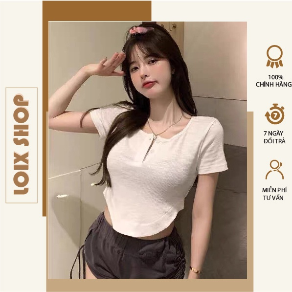 Áo cộc tay dài cúc đuôi tôm LOIX 943