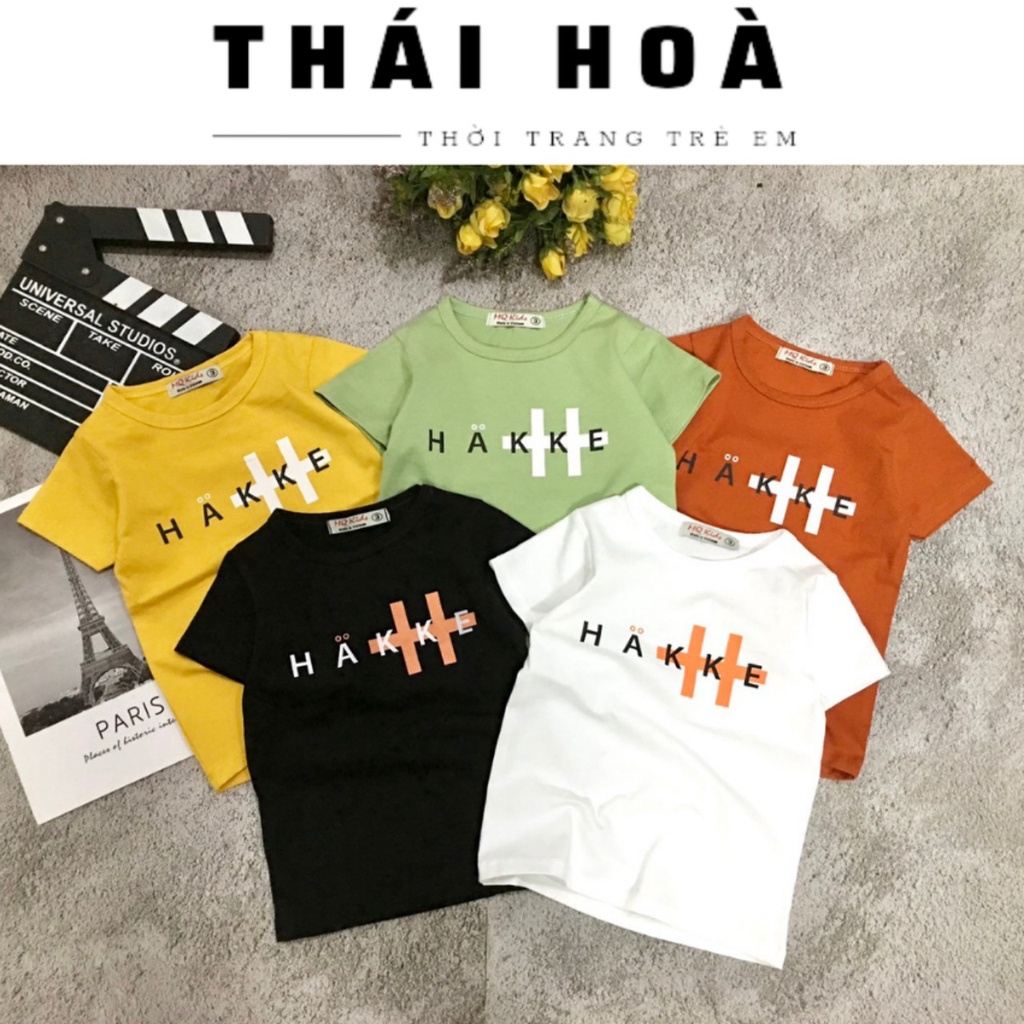 Áo thun bé trai THÁI HÒA áo thun cho bé họa tiết ngộ nghĩnh chất cotton