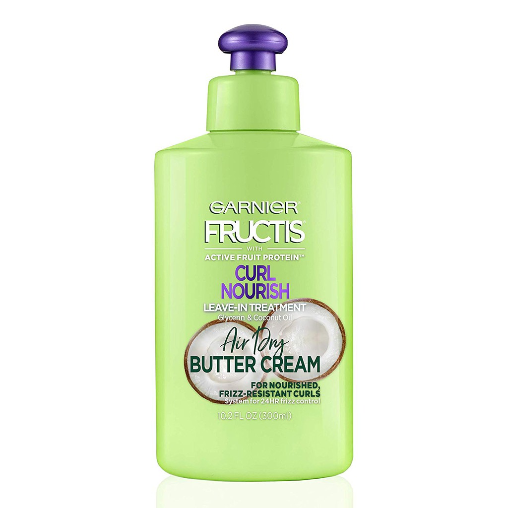 Kem ủ dưỡng tóc Garnier Hair Car Fructis Triple Nutrition Curl Nourish Moisture Leave-in Conditioner 300ml (Mỹ)