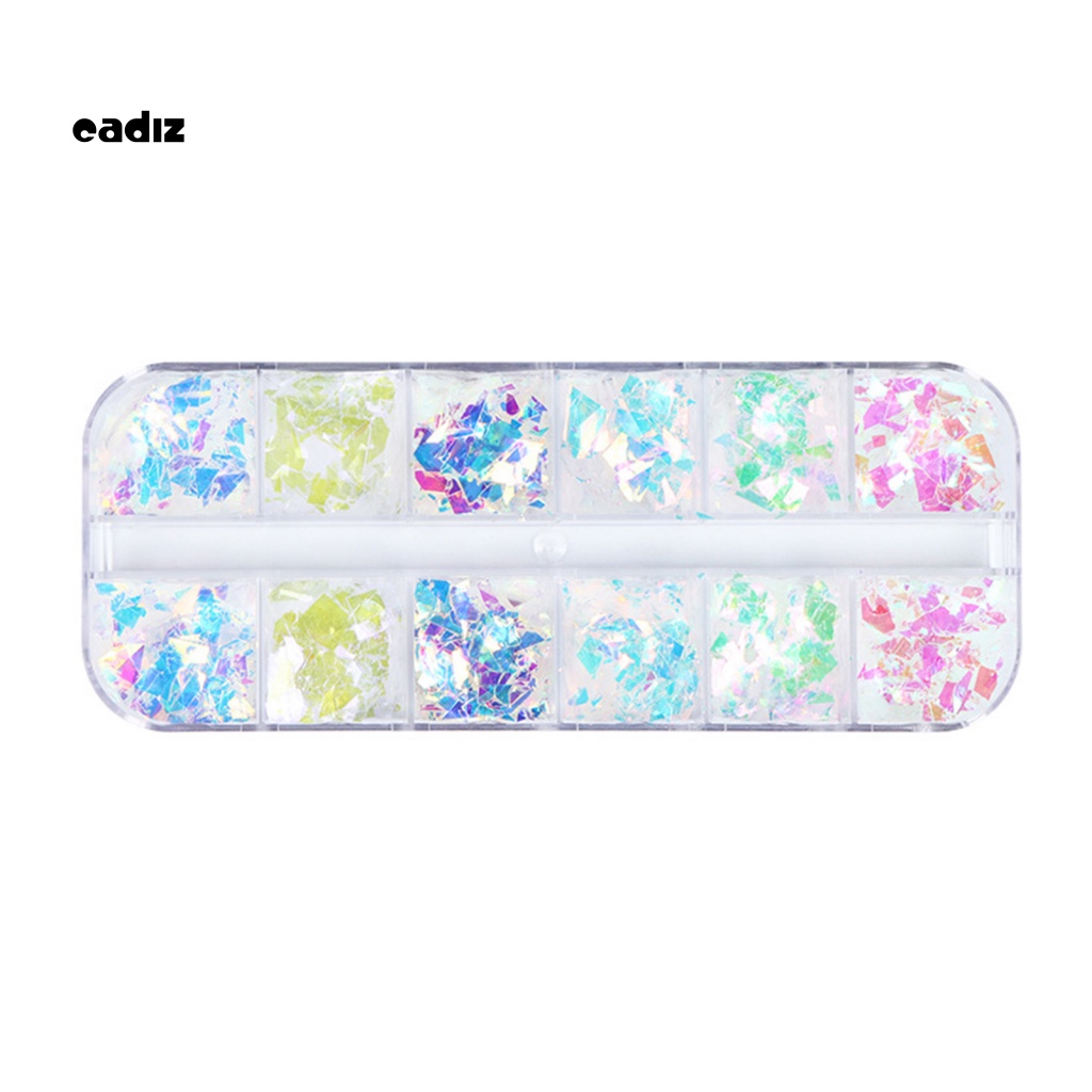 Hộp Sequin Lấp Lánh Nhiều Màu Sắc Dùng Trang Trí Móng Nghệ Thuật DIY