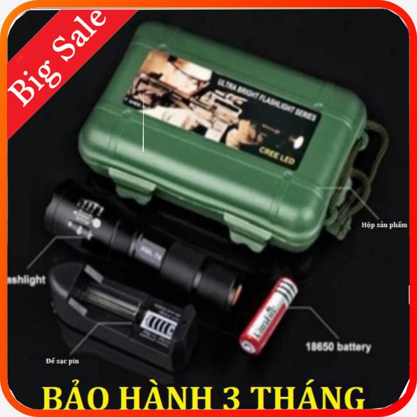 Đèn pin siêu sáng XML-T6 - A100 (LOẠI TỐT KÈM HỘP ĐỰNG SANG TRỌNG)
