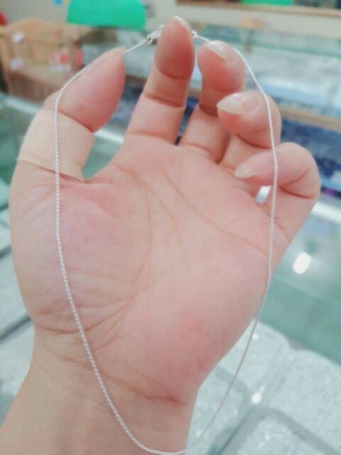 Dây chuyền bạc kiểu trơn cho bé gái