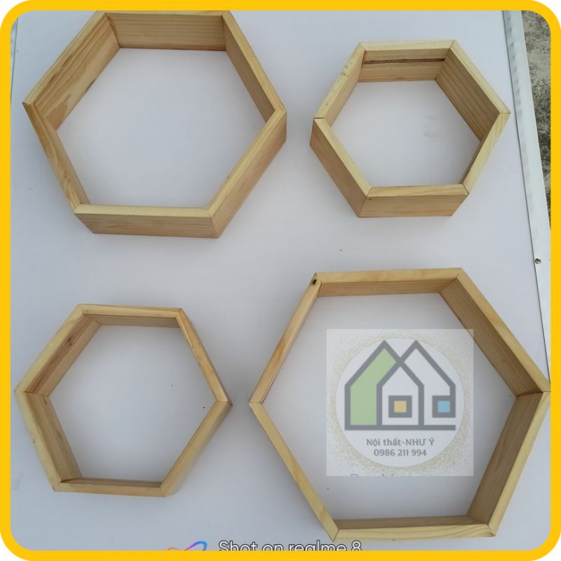 Kệ lục giác treo tường trang trí giá rẻ