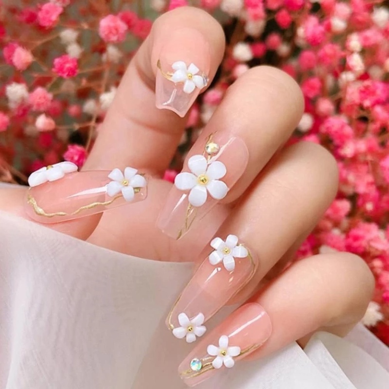 Hộp 6 Ngăn Hình Hoa 3D Dán Móng Tay Nghệ Thuật
