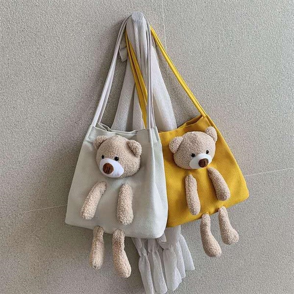 Túi Tote GẤU TEDDY Vải Canvas G271 siêu HOT - Túi Vải Kèm Gấu Bông Siêu To Cực Trend HÀNG CHẤT LƯỢNG CAO