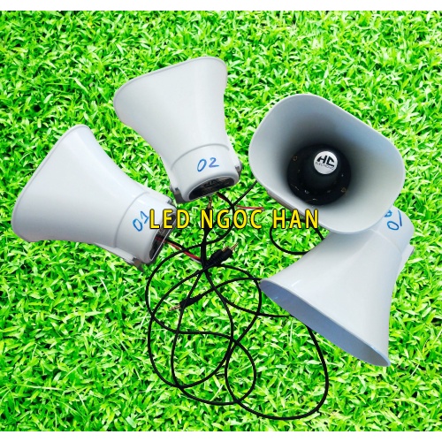 Loa nén 10W 12V liền công suất, dùng làm loa led pháo hoa, camera, phóng thanh, bán hàng rong, tiếng chim hót