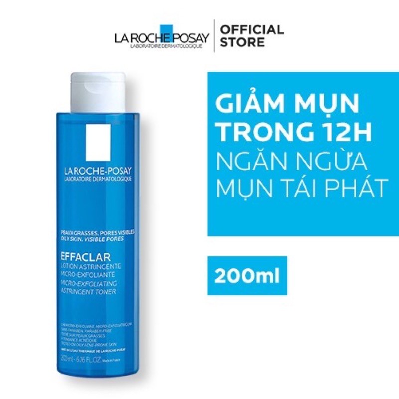 Nước cân bằng giàu khoáng cho da dầu mụn Effaclar La roche posay 200ml