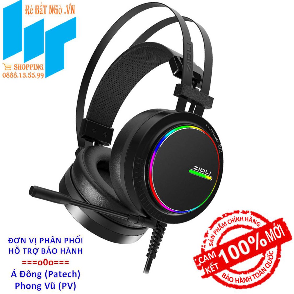 [Mã ELMS05 giảm 5% đơn 300k]Tai nghe Gaming có dây Zidli ZH11S Đen RGB