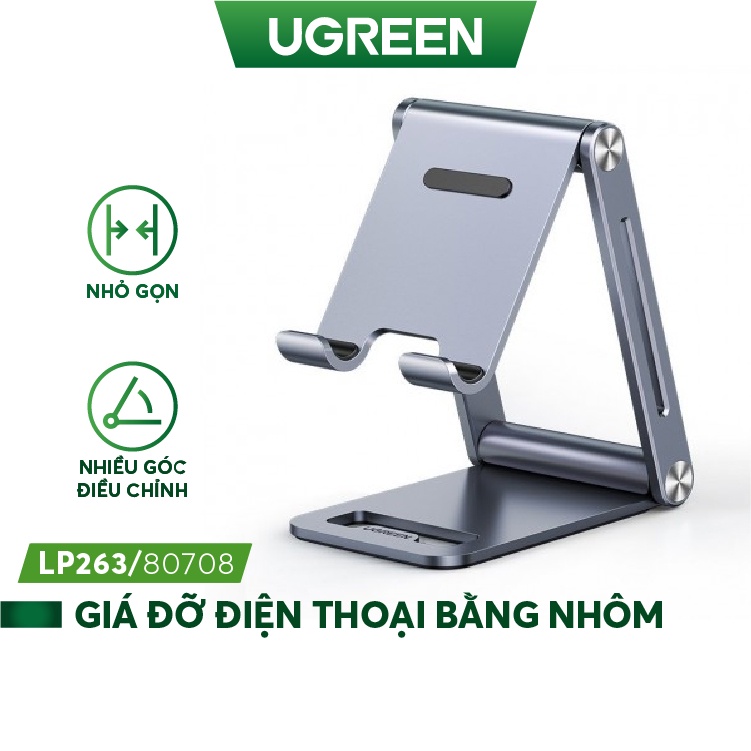 Giá đỡ điện thoại UGREEN LP263 | Tương thích điện thoại 4.7 - 7.2 inch | Khung kim loại | 80708 40393 50324.