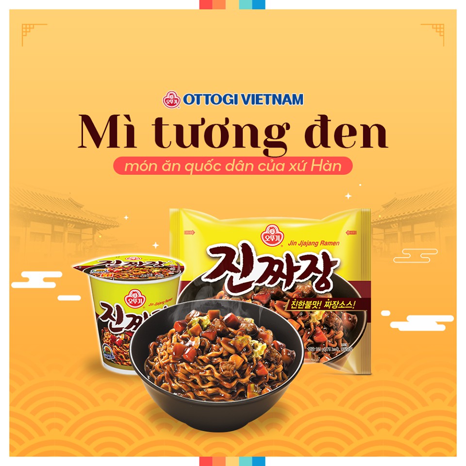 Mì tương đen Ottogi Jin Jjajang gói 135gr