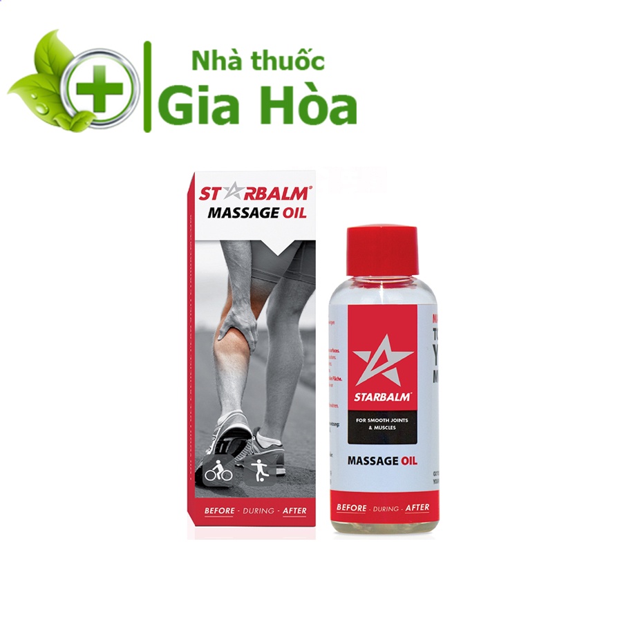 Dầu xoa bóp Starbalm Massage Oil lưu thông, thư giãn mạch máu, làm ấm, nóng cơ bắp trước, sau khi vận động, thể thao